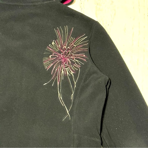 Athleta womens S Swara black fleece zipped pockets hooded athleisure jacket - Picture 5 of 12